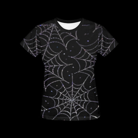 Glossy Spider Web Costume Shirt for Women