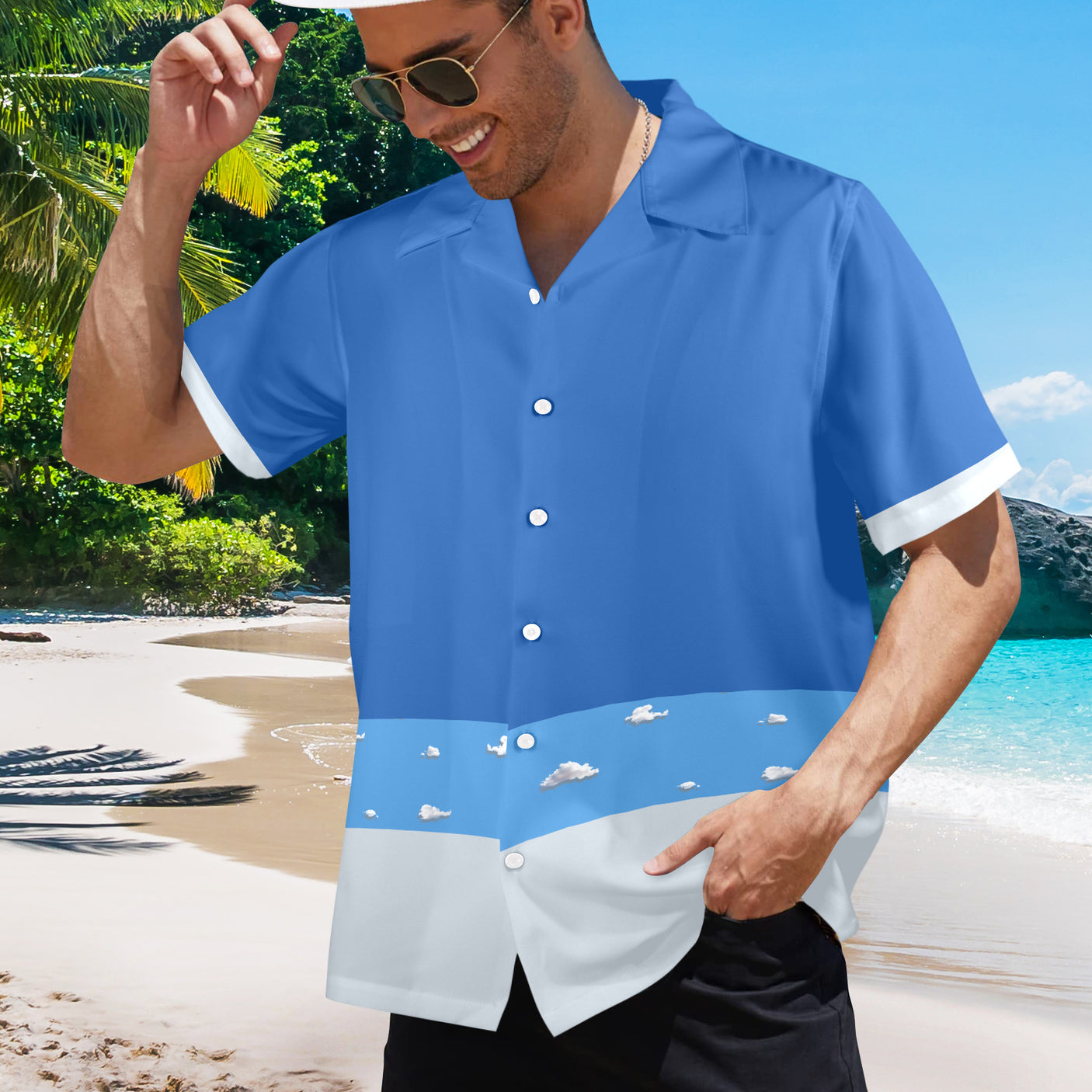 Clouds Hawaiian Shirt | Button Up Down Shirt