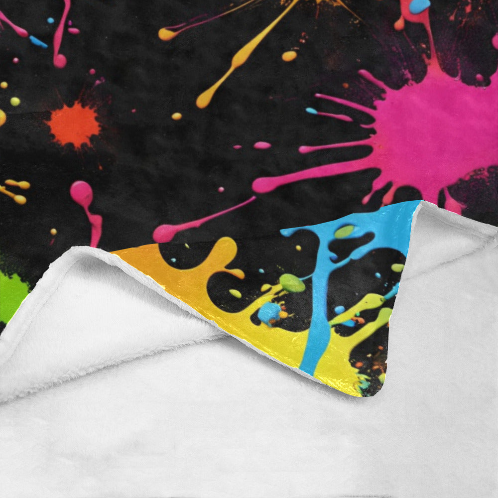 Paint Splatter Throw Blanket