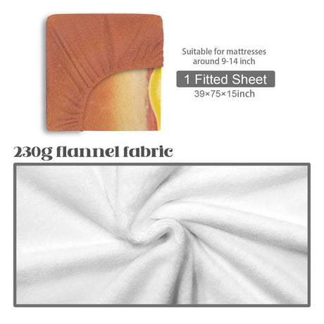 Giant Hot Dog Twin Fitted Sheet – Funny Bedding, 39 x 75 x 15 in