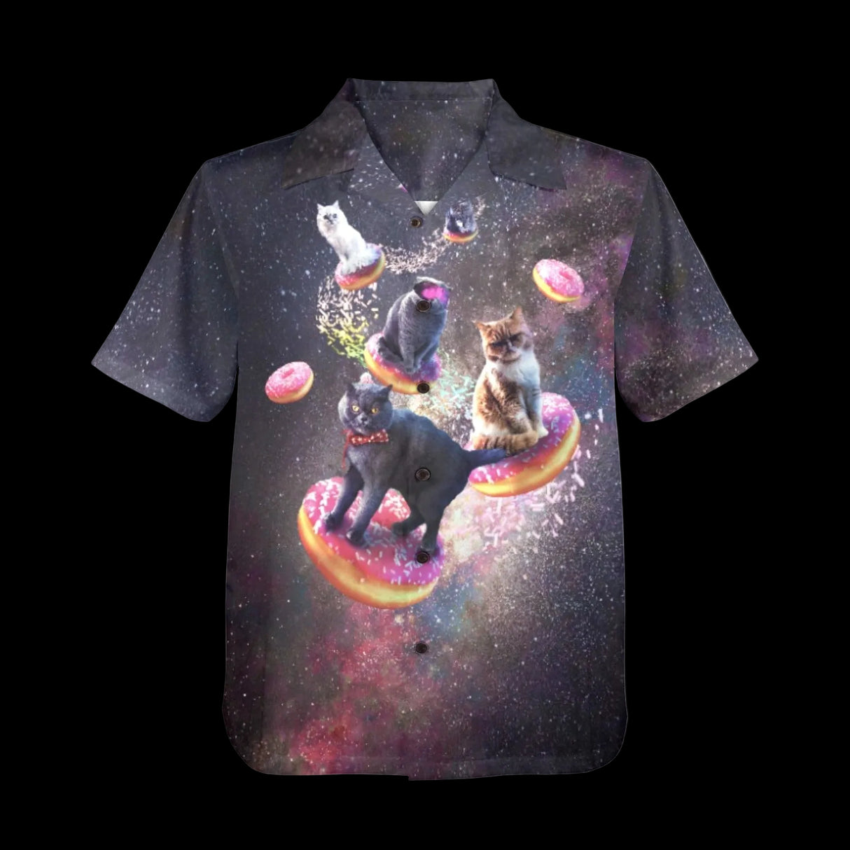 Space Cat Donut Hawaiian Shirt
