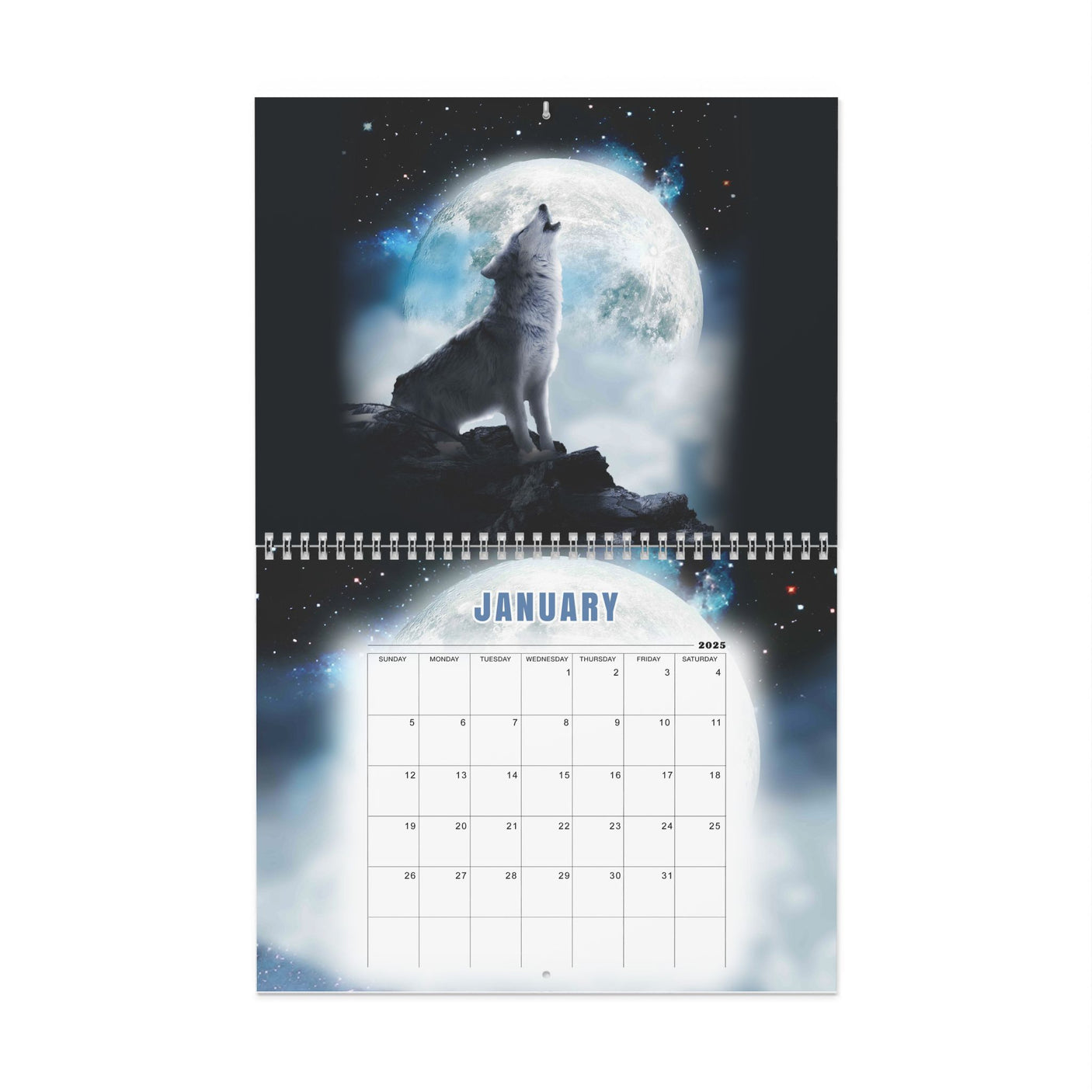 Cosmic Wolf Calendar 2025