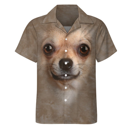 Chihuahua Face Hawaiian Shirt | Button Up Down Shirt