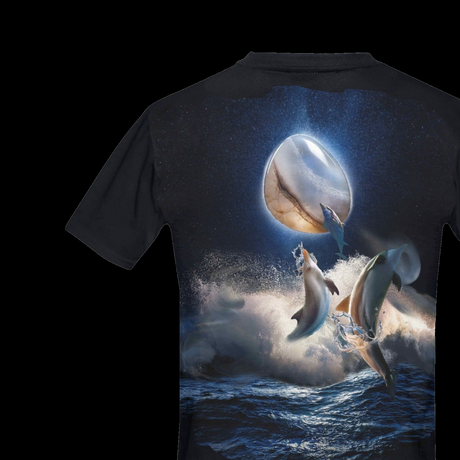 Gemstone Dolphin T-Shirt - Retro Ocean Graphic Tee
