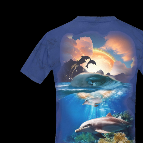 Tie-Dye Dolphin T-Shirt – Retro 90s Graphic Tee