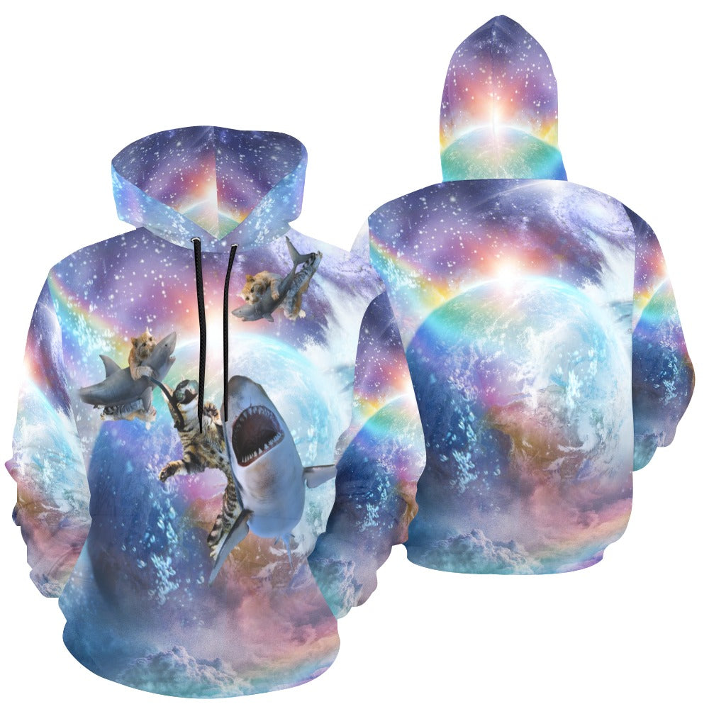 Space Cat Shark Hoodie