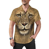 Lion Face Hawaiian Shirt | Button Up Down Shirt