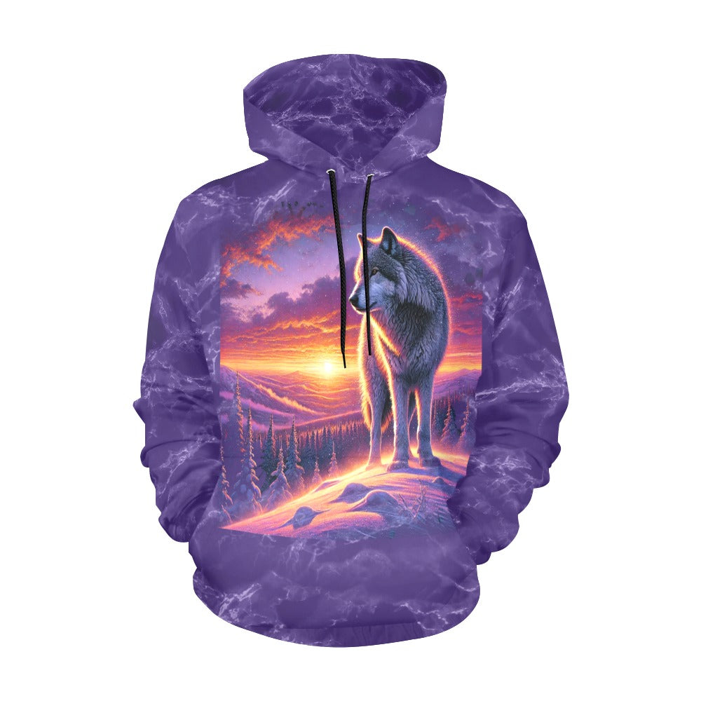 Valley Sunset Wolf Hoodie