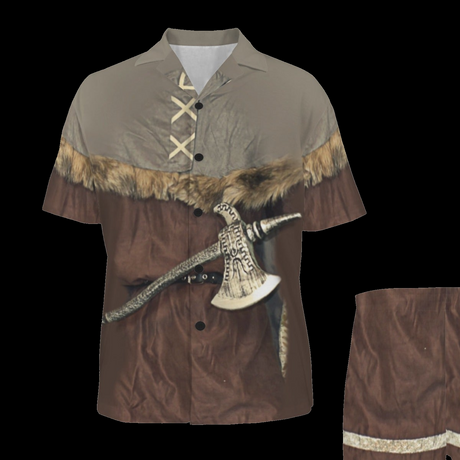Viking Berserker Halloween Costume Pajama Set