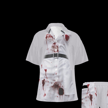 Night Shift Bloody Nurse Costume Pajama Set