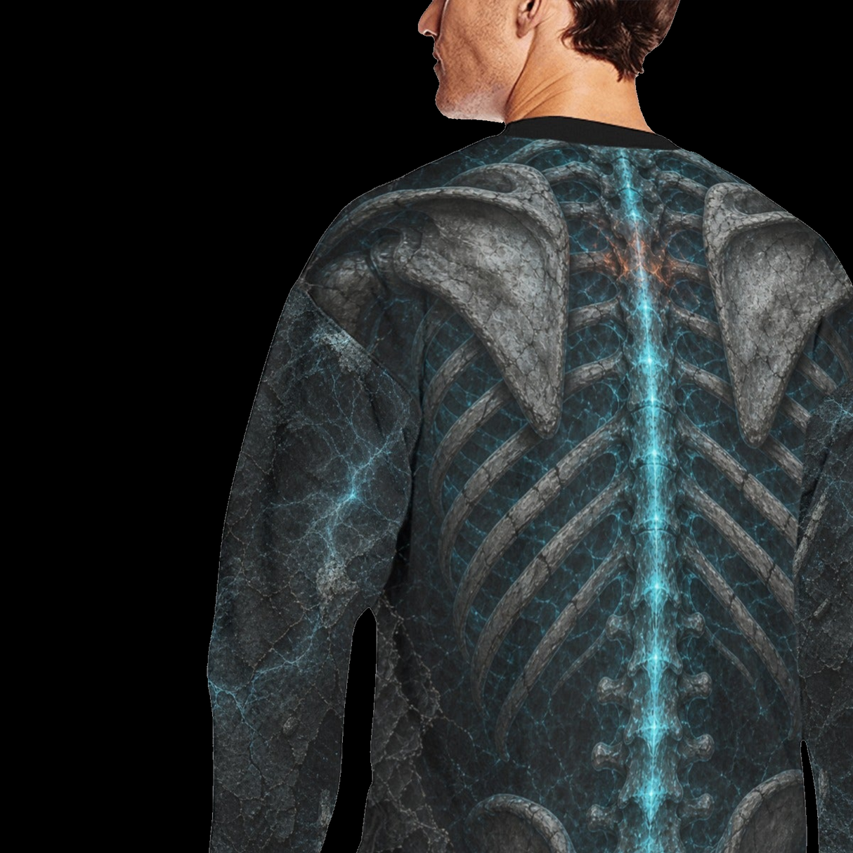 Glowing Skeleton Heart Halloween Costume Sweatshirt