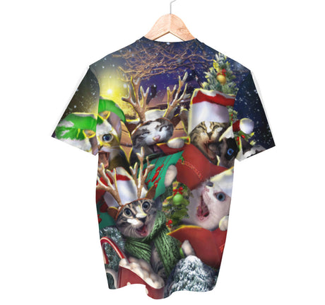 Weihnachtskatze Carol Shirt | AOP 3D T-Shirts
