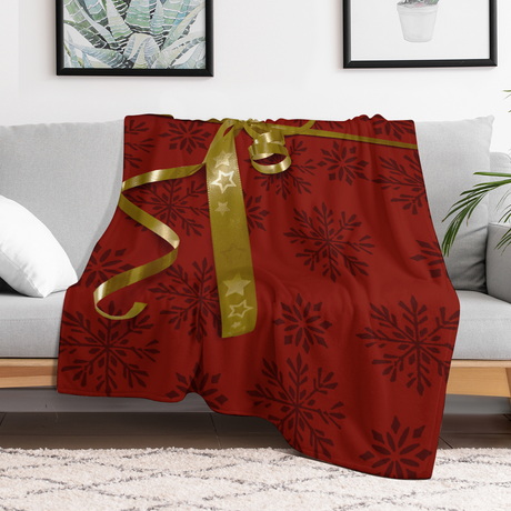 Gift Wrap Christmas Throw Blanket