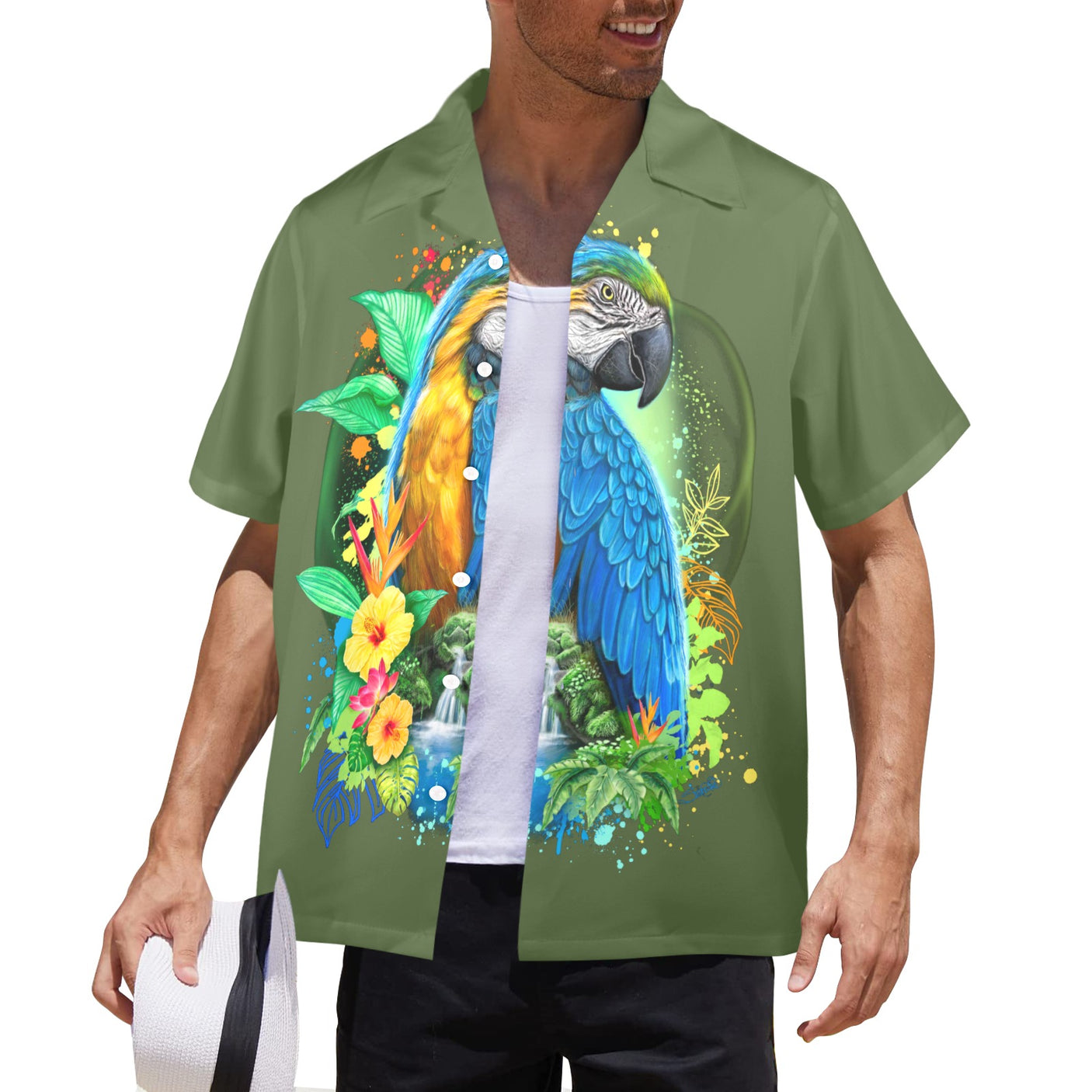 Sheena Pike 'Macaw' Hawaiian Shirt