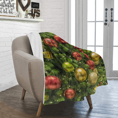 Christmas Ornaments Throw Blanket