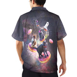 Space Cat Donut Hawaiian Shirt