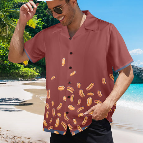 Hot Dog Hawaiian Shirt | Button Up Down Shirt