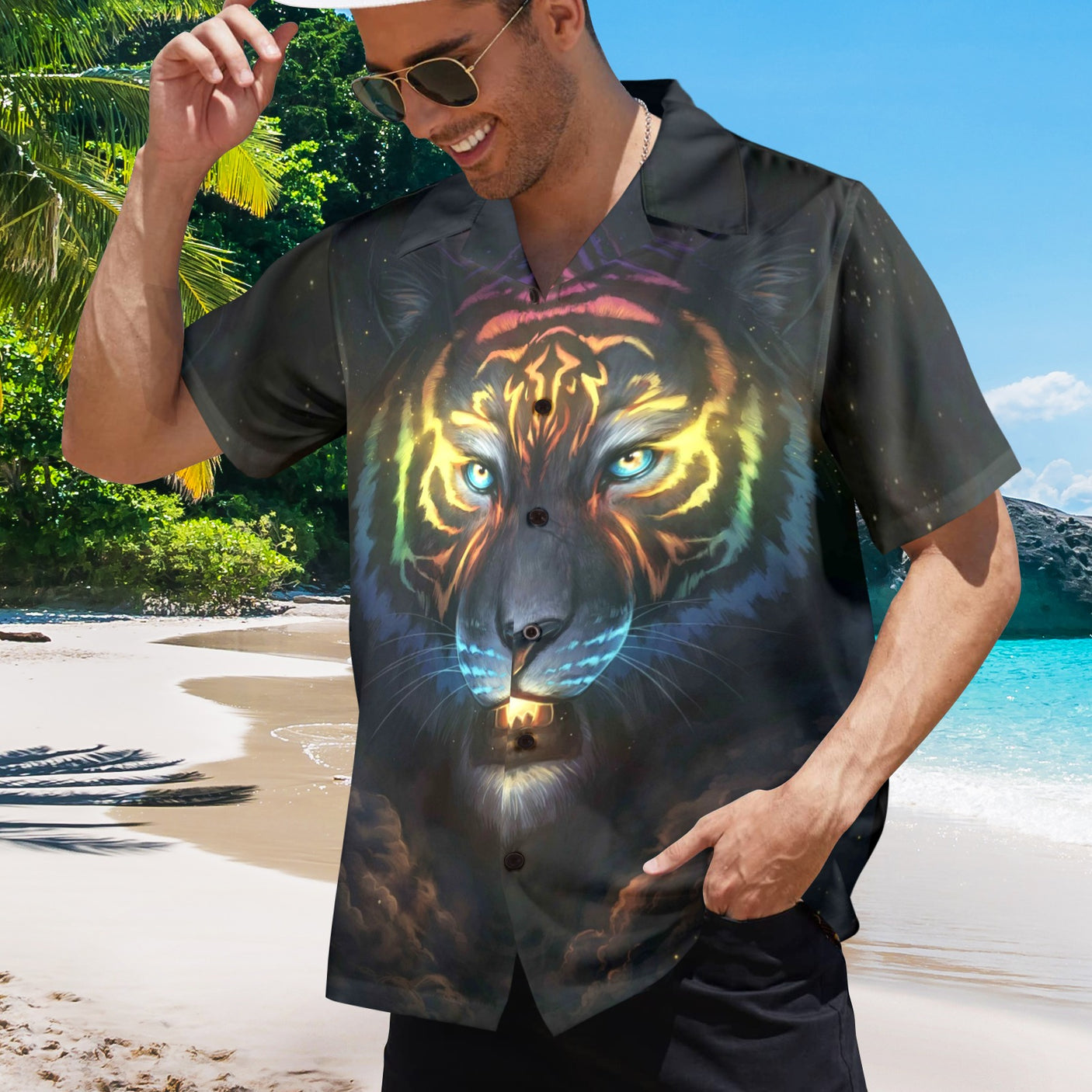 JoJoesArt Tiger Hawaiian Shirt