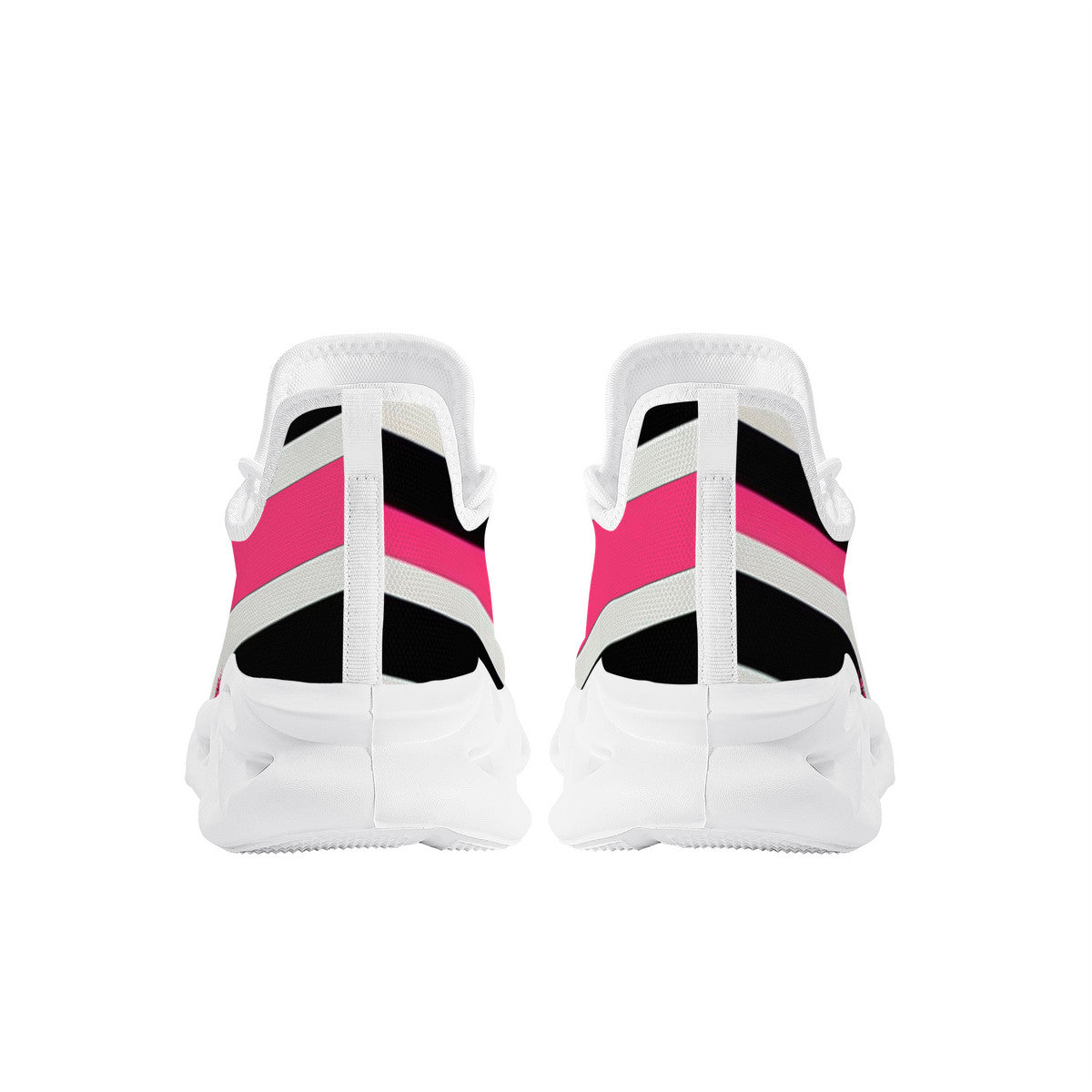 Pink and Black White Running Shoes