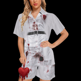 Night Shift Bloody Nurse Costume Pajama Set