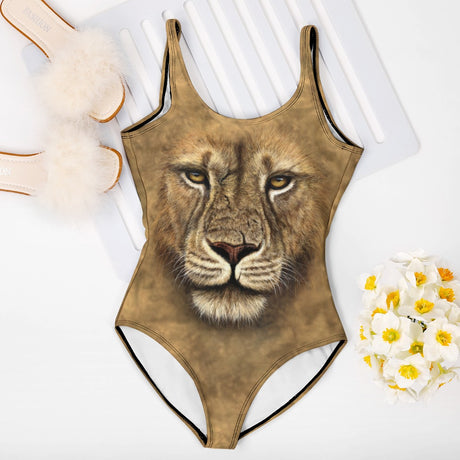 Lion Face One Piece Swimsuit