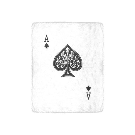 Ace of Spades Card Throw Blanket
