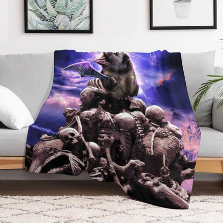 Lightning Possum Throw Blanket