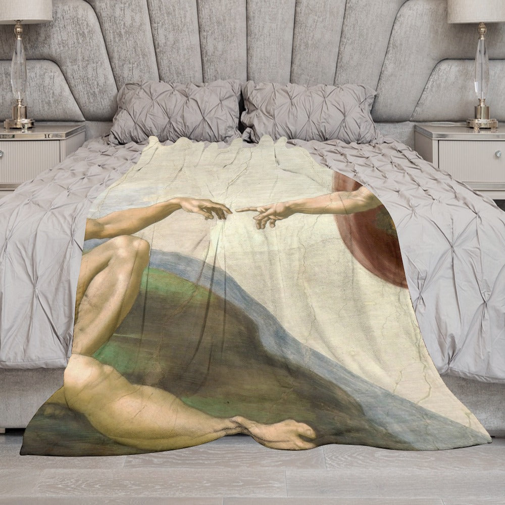 Creation of Adam Throw Blanket