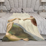 Creation of Adam Throw Blanket