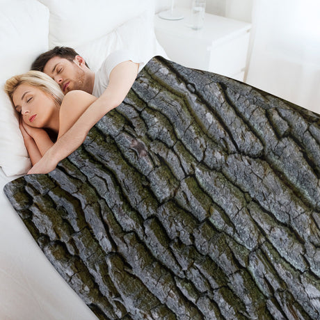 Tree Bark Throw Blanket