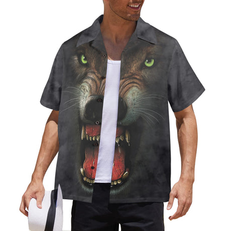 Wolf Face Hawaiian Shirt