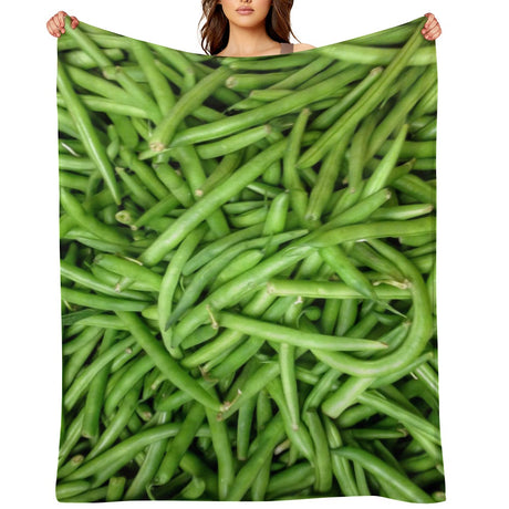 Green Bean Throw Blanket