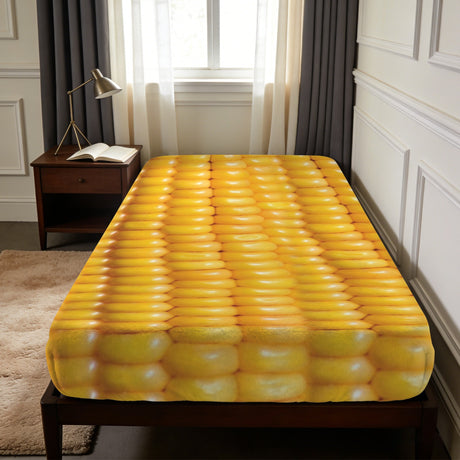 Corn Cob Twin Fitted Sheet – Funny Bedding, 39 x 75 x 15 in