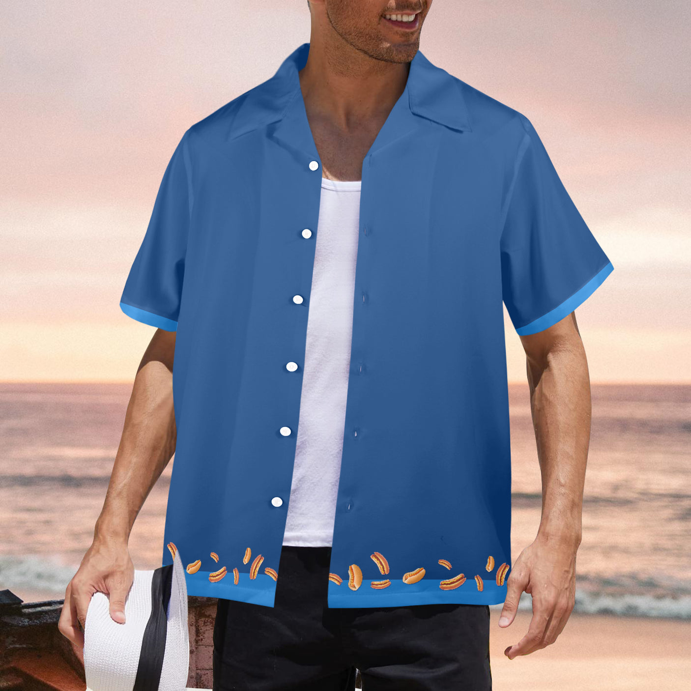Hot Dog Hawaiian Shirt | Button Up Down Shirt