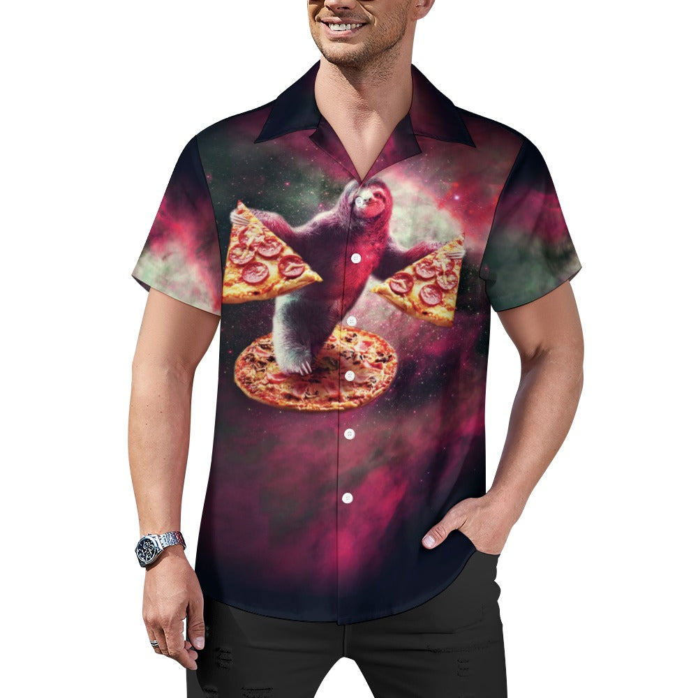 Sloth Pizza Hawaiian Shirt | Button Up Down Shirt