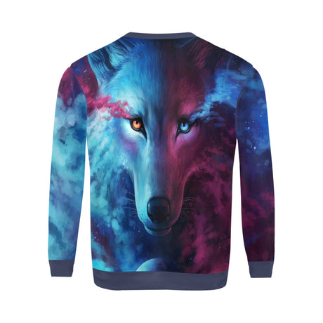 JoJoesArt Light Dark Wolf Sweater