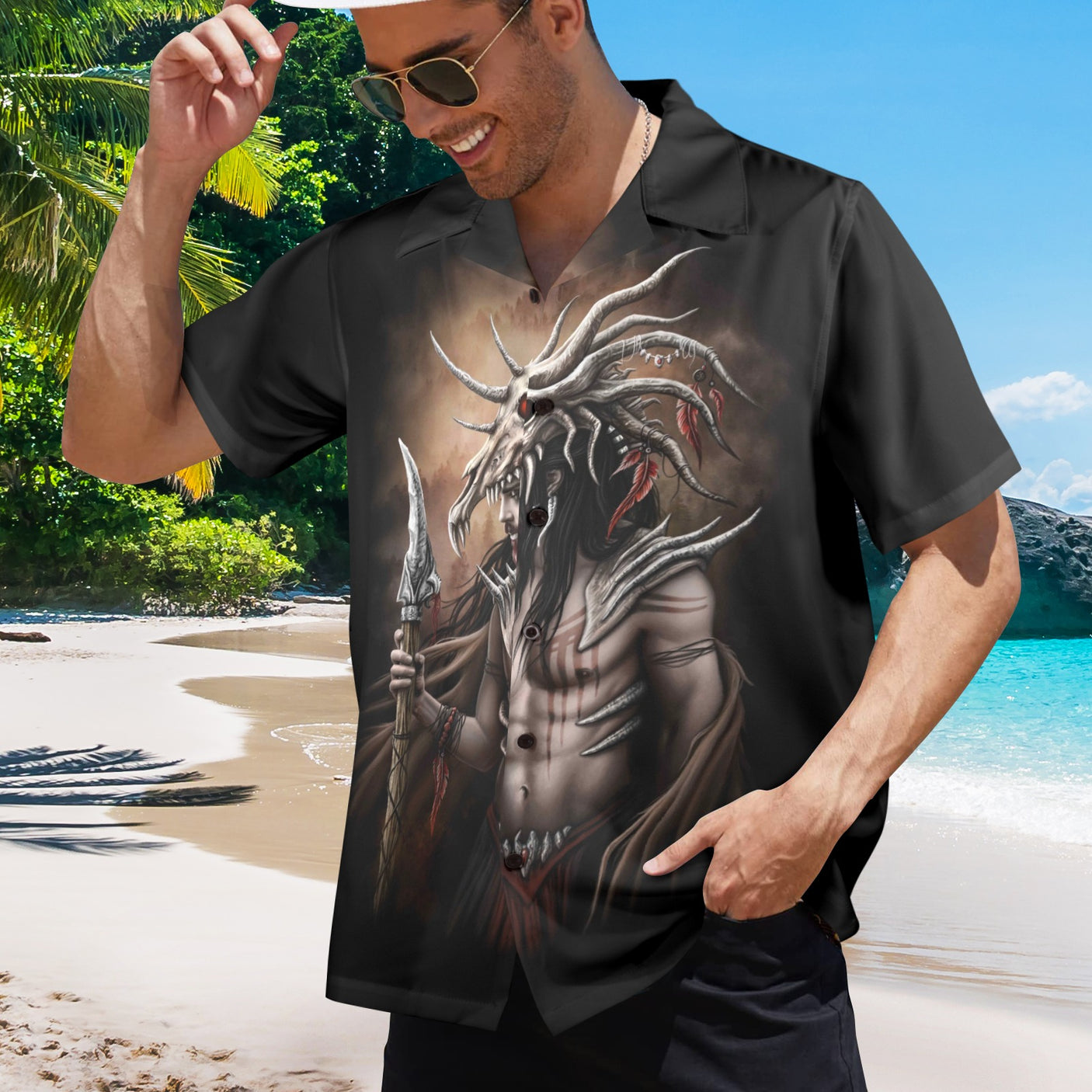 The Hunter, Sarah Richter Art Hawaiian Shirt