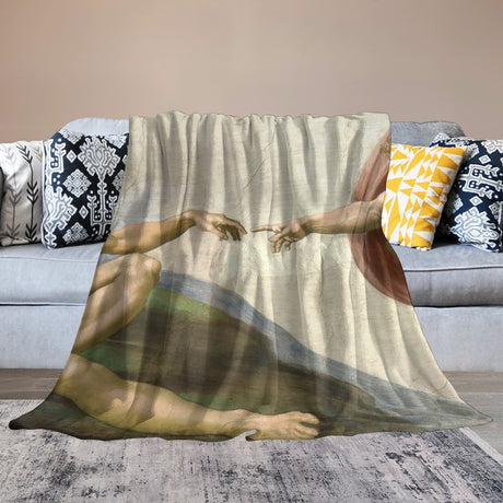 Creation of Adam Throw Blanket