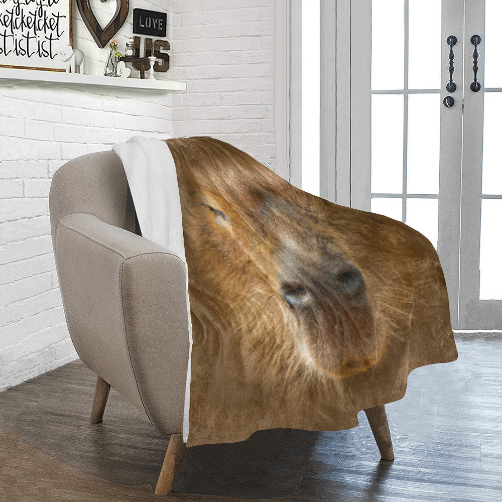 Capybara Face Throw Blanket
