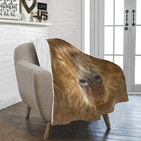 Capybara Face Throw Blanket