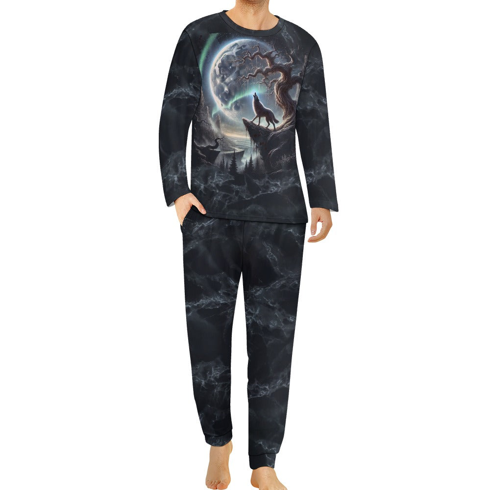 Crescent Moon Wolf Pajamas