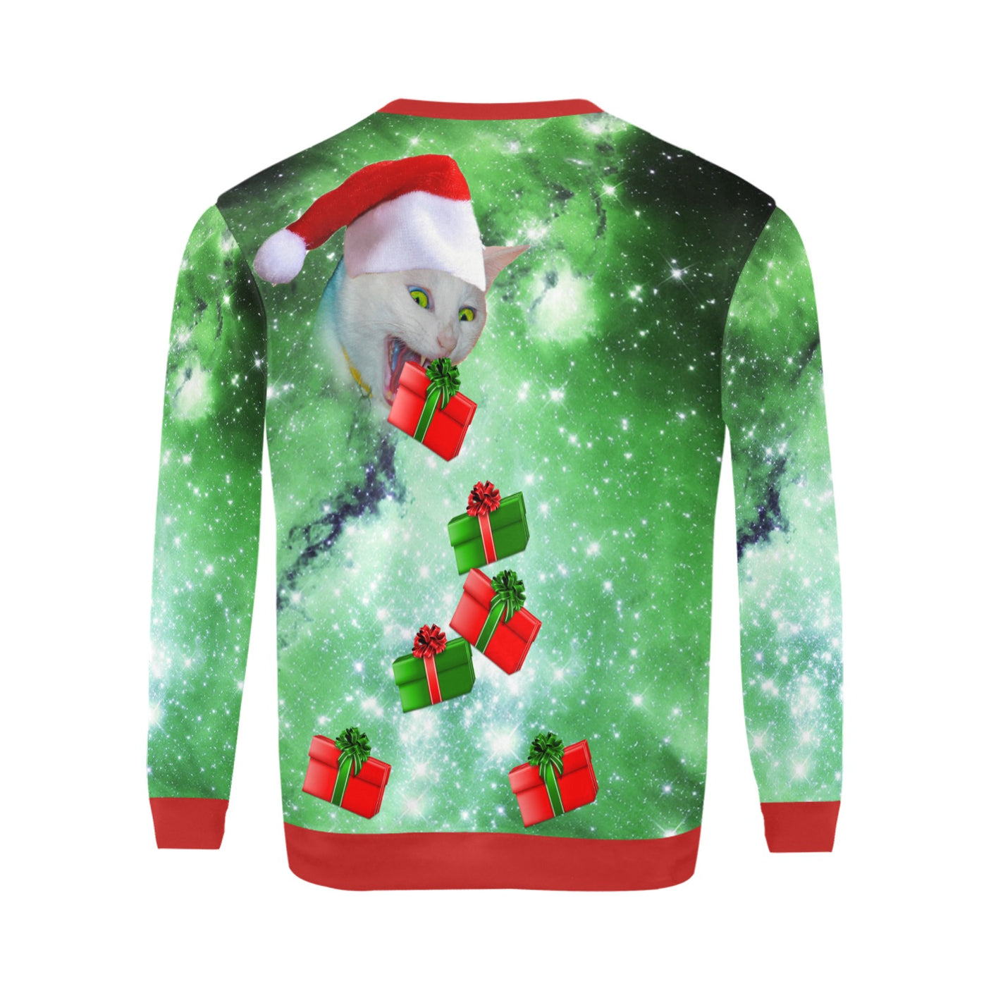 Space Cat Ugly Christmas Sweater