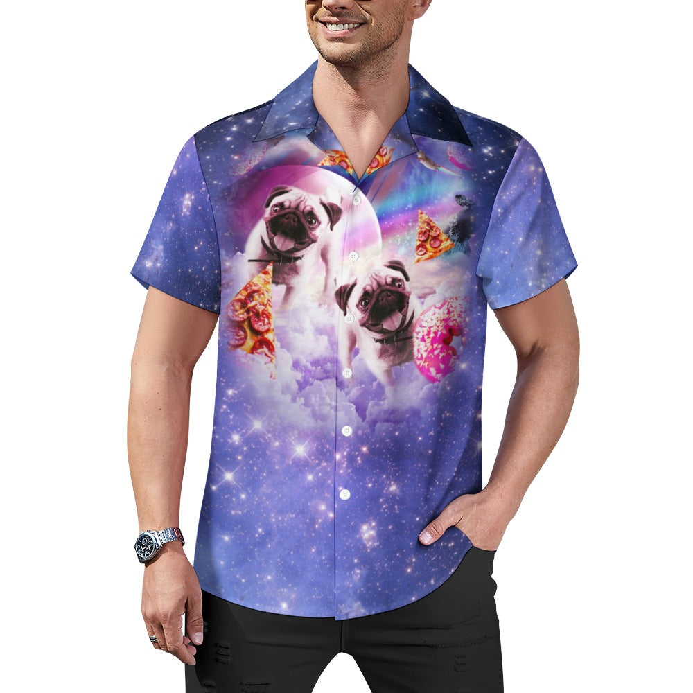 Donut Pug Hawaiian Shirt | Button Up Down Shirt