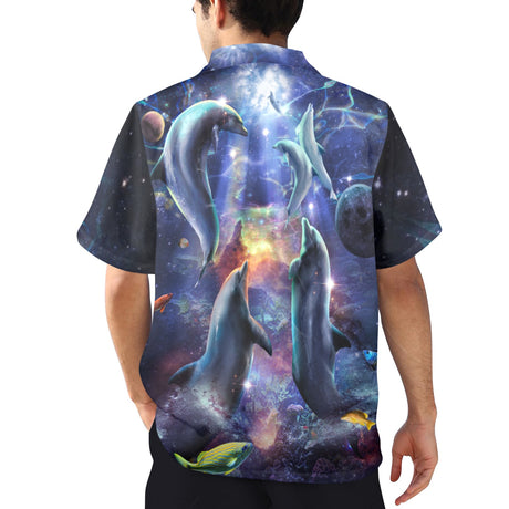 Galaxy Dolphin Hawaiian Shirt