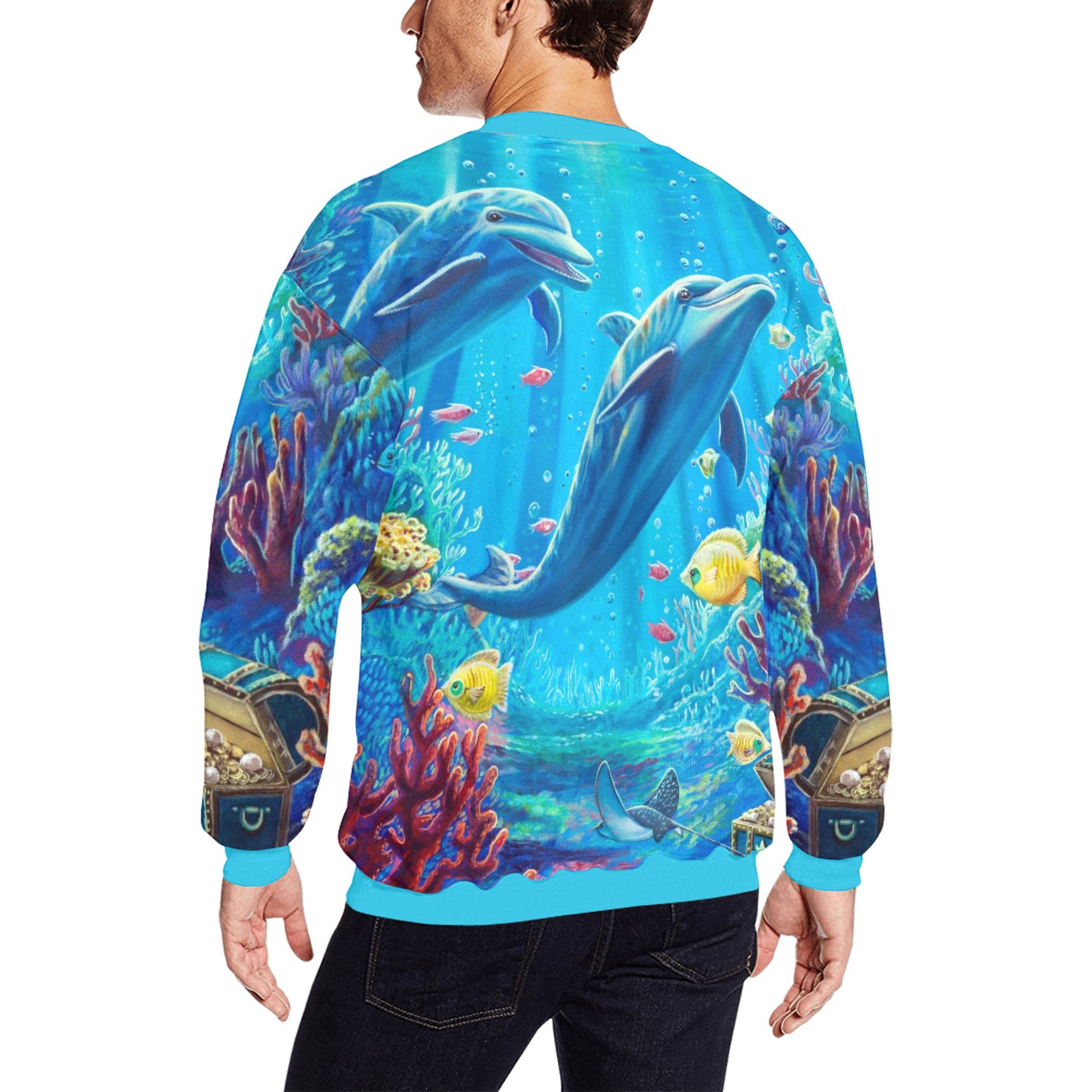 Under Sea Dolphins, Dakota Daetwiler Art Sweater