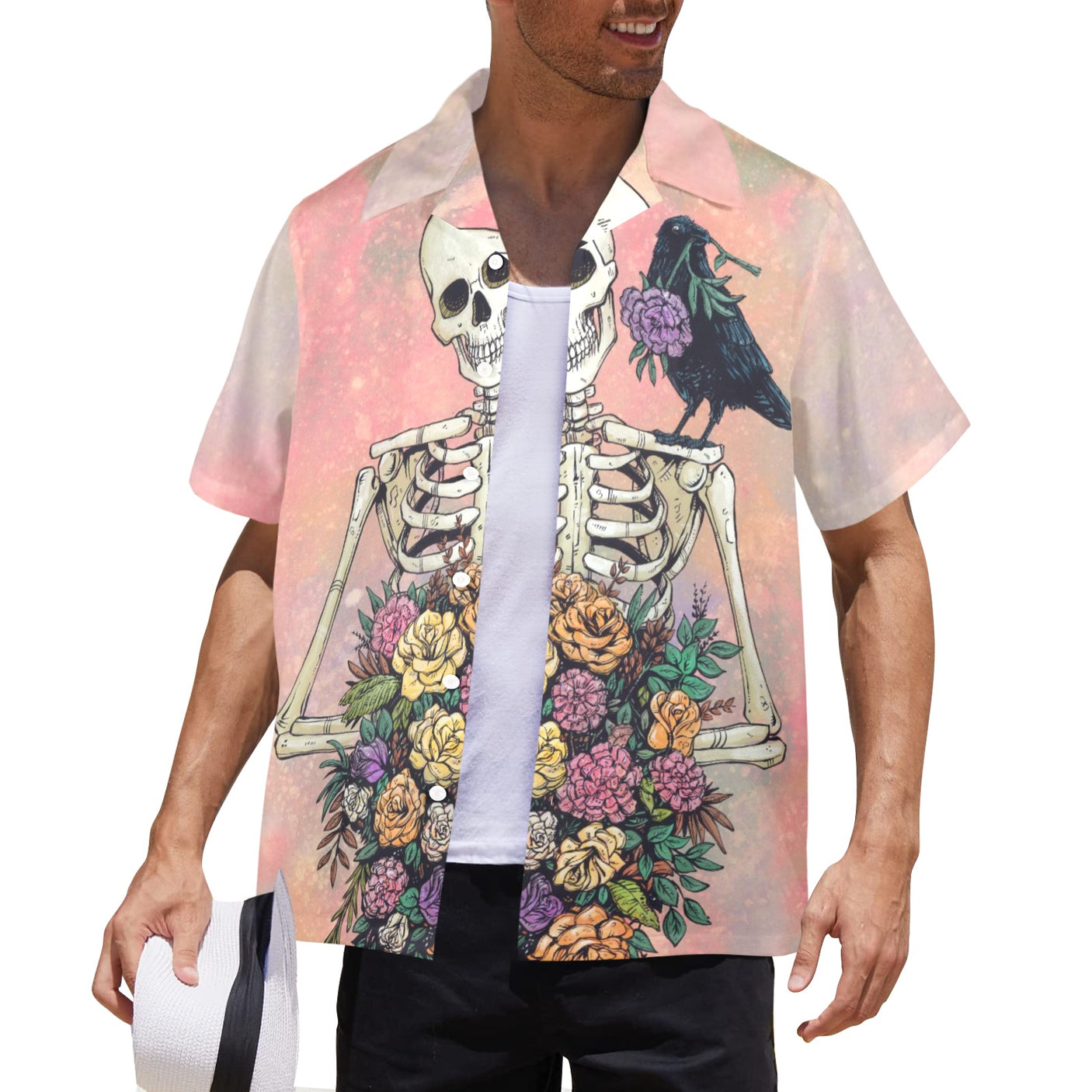 David Lozeau Love Skeleton Hawaiian Shirt