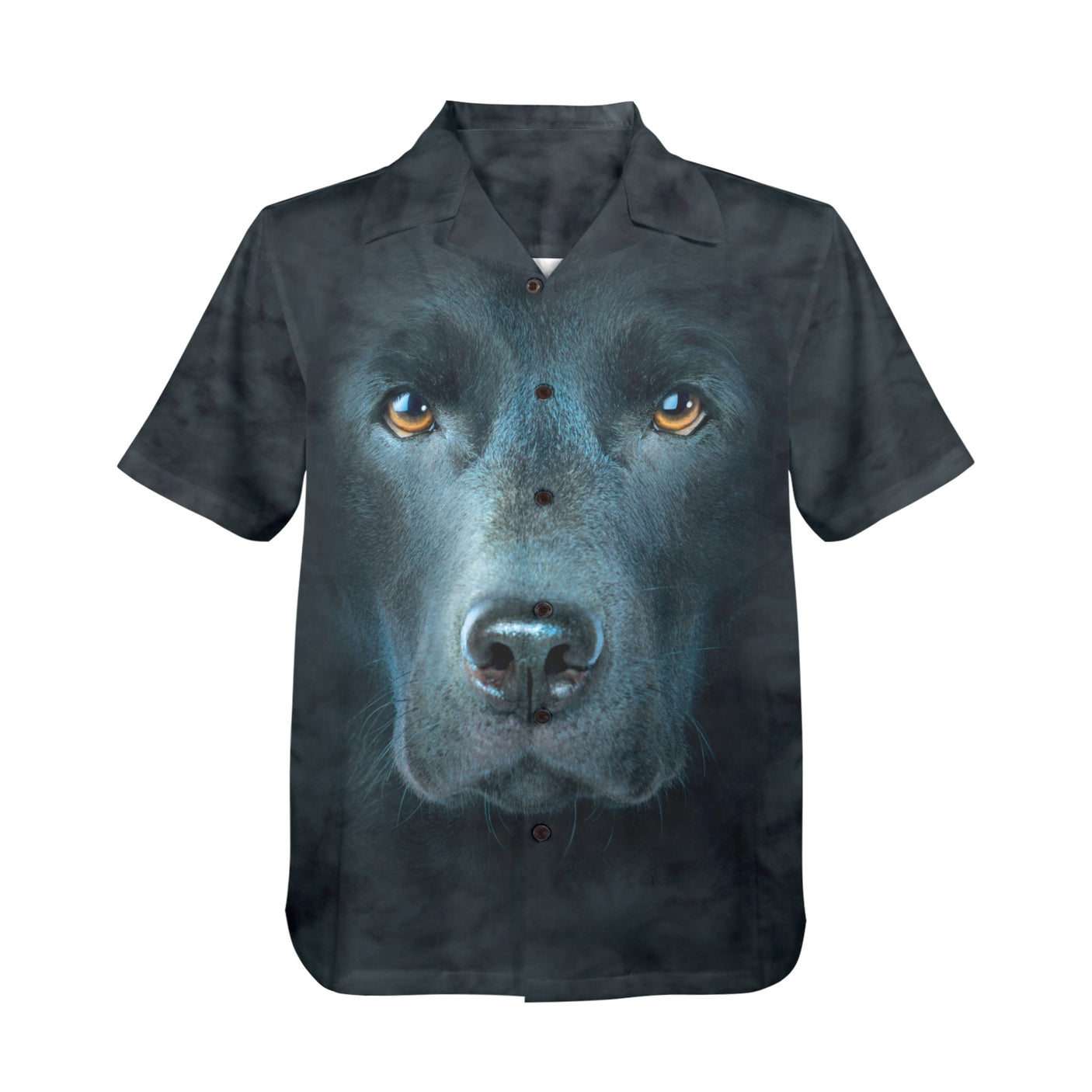 Black Labrador Face Hawaiian Shirt