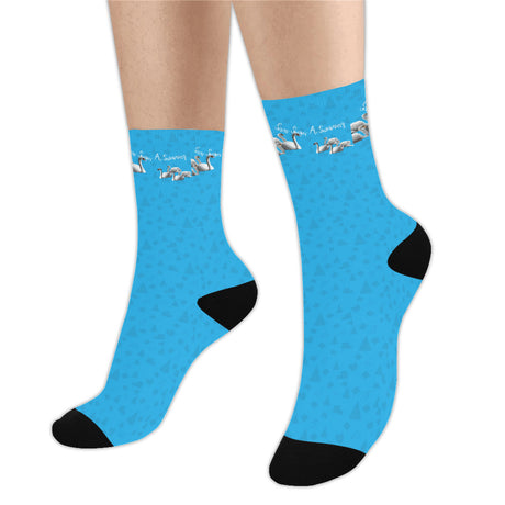7 Swans Swimming Christmas Socks