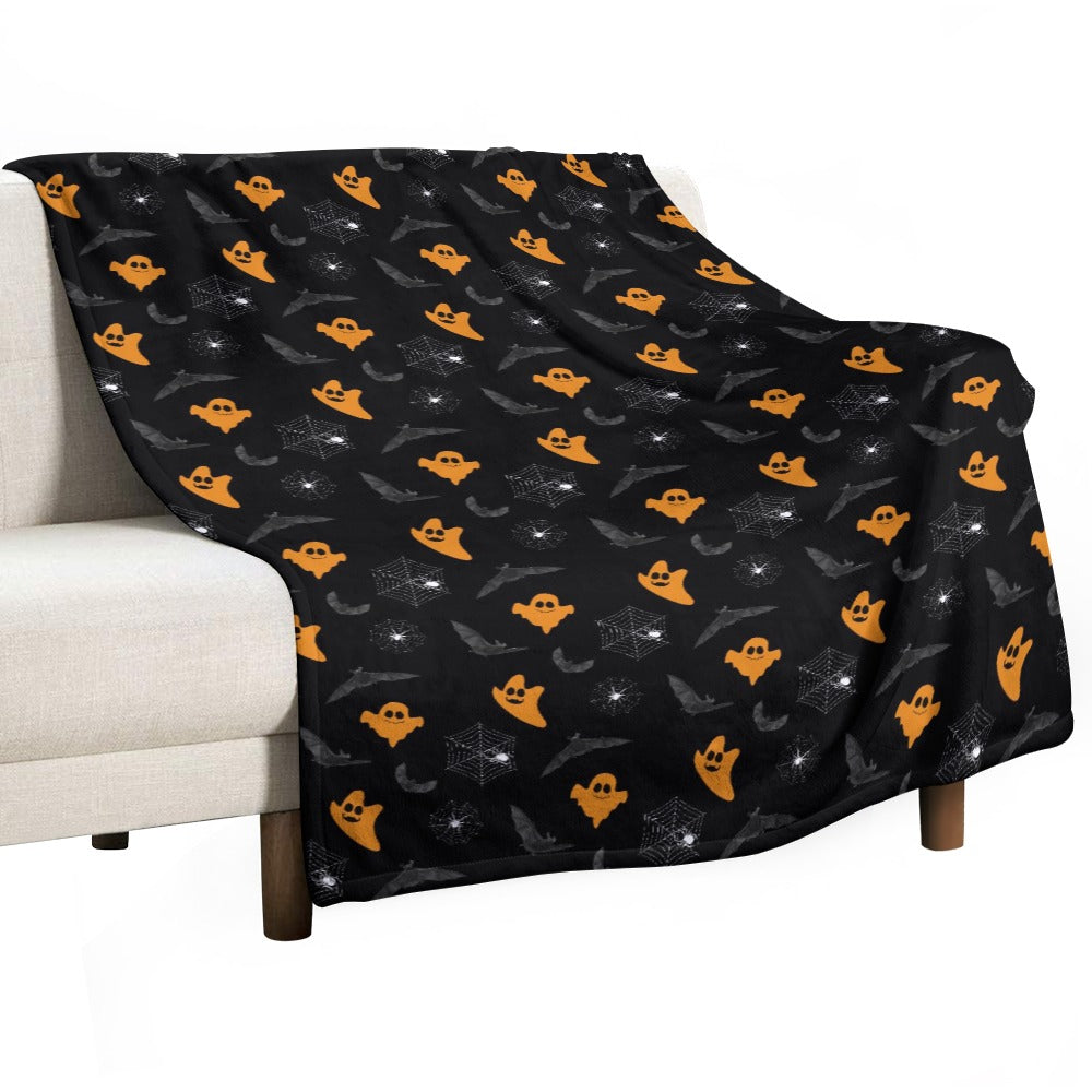 Bat Ghost Halloween Throw Blanket