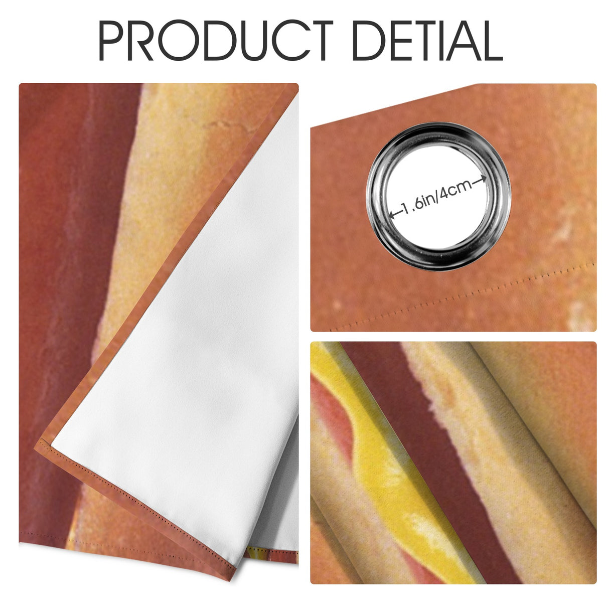 Giant Hot Dog Curtains – Funny Food Grommet Set, 52 x 84 in